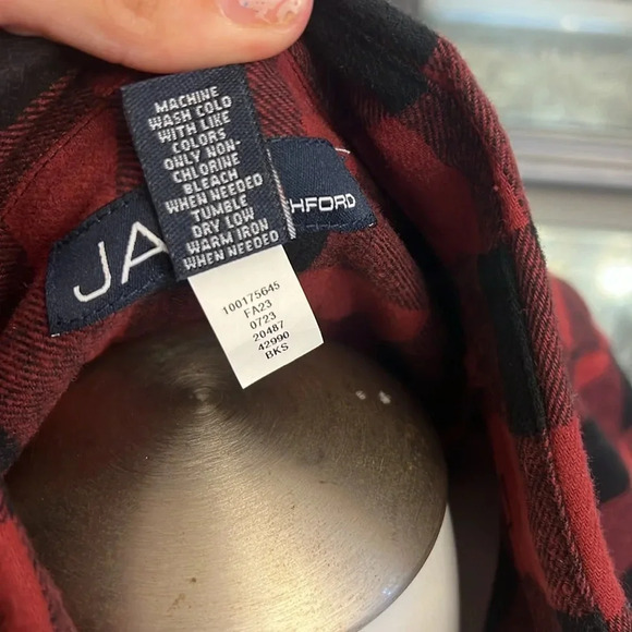 John Ashford Small Buffalo check thick button down shirt - Picture 4 of 5